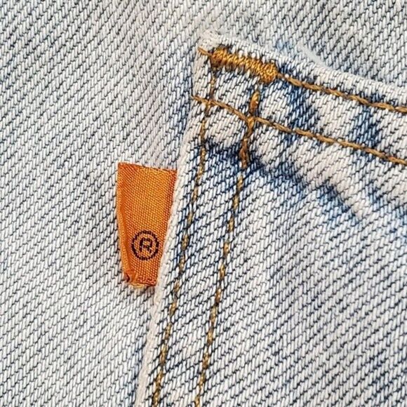Levi's Vintage Orange Tab 560 Light Wash Jean Shorts Size 40 - Picture 5 of 12